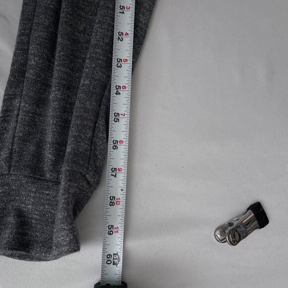 Aerie Grey Draped Wrap V-Neck Sleeveless Knit Jumpsuit Drawstring Waist Gray Wom - Picture 9 of 11